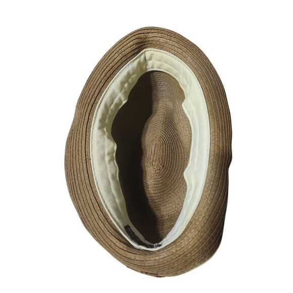 RVCA Fedora Style Hat Men’s Size Large Brown Woven Straw Blend Casual - Picture 4 of 5